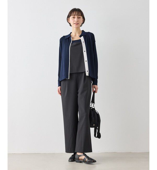 Rope&rsquo;Picnic「【2点セット】配色デザインカーディガン&インナーアンサンブル/イージーケア」|カーディガン|