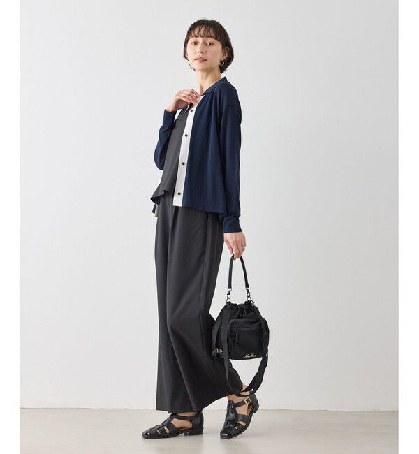 Rope&rsquo;Picnic「【2点セット】配色デザインカーディガン&インナーアンサンブル/イージーケア」|カーディガン|