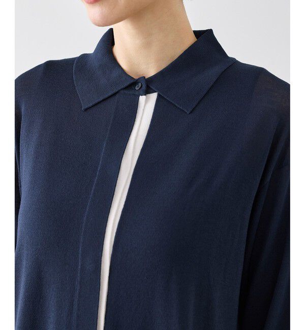 Rope&rsquo;Picnic「【2点セット】配色デザインカーディガン&インナーアンサンブル/イージーケア」|カーディガン|