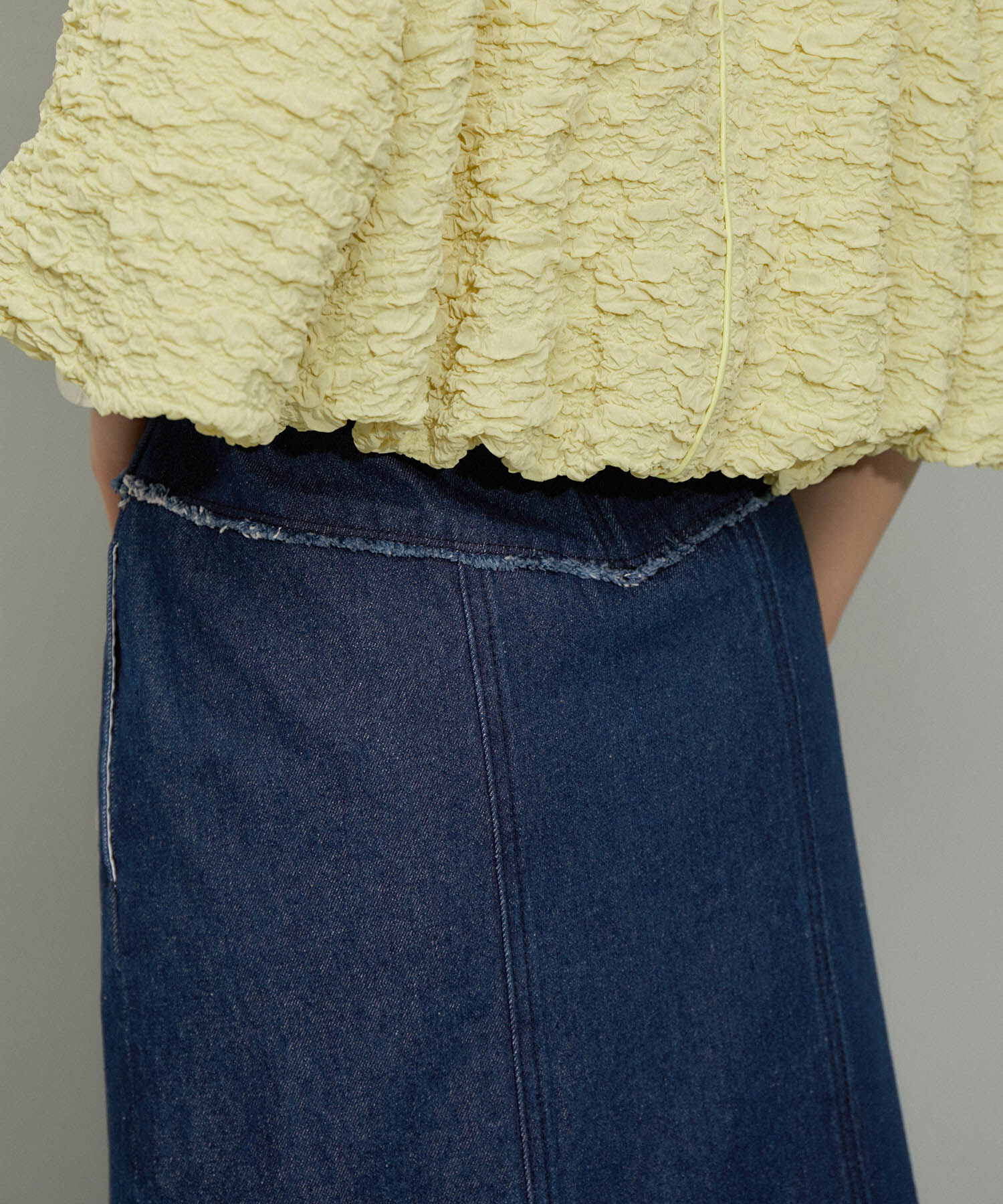 ADAM ET ROPE'「【WEB限定】フロントジップデニムスカート」|スカート|