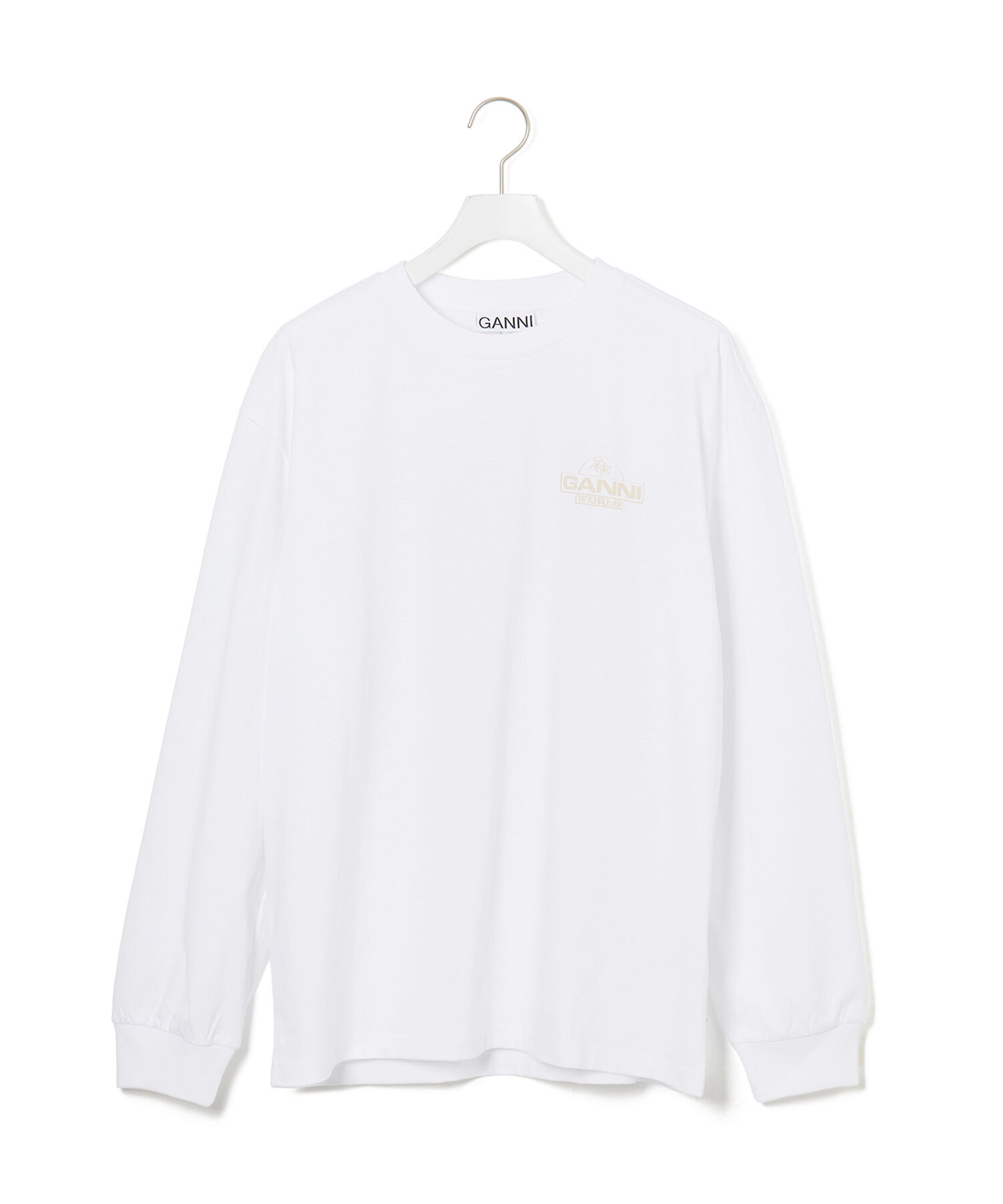 ADAM ET ROPE'「GANNI Future Heavy Jersey Palm Long Sleeve T-shir」|その他|ホワイト(10)