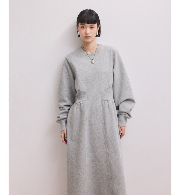 ADAM ET ROPE'「【WEB限定】ウエストリブスウェットワンピース」|ワンピース|