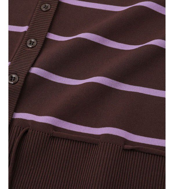 ADAM ET ROPE'「【WEB限定】バイカラーカーディガン/接触冷感」|カーディガン|