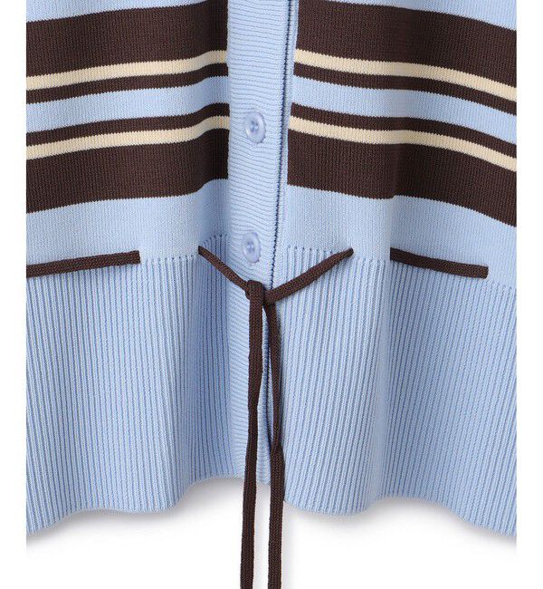 ADAM ET ROPE'「【WEB限定】バイカラーカーディガン/接触冷感」|カーディガン|