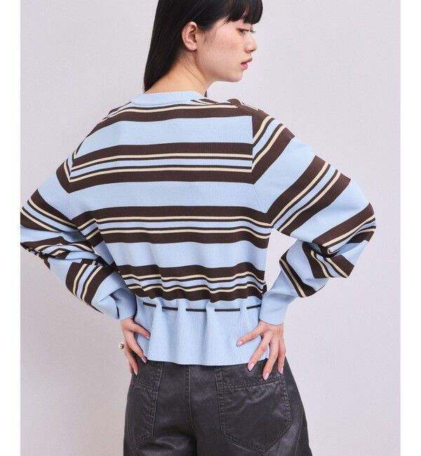 ADAM ET ROPE'「【WEB限定】バイカラーカーディガン/接触冷感」|カーディガン|