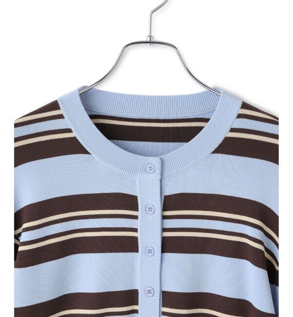 ADAM ET ROPE'「【WEB限定】バイカラーカーディガン/接触冷感」|カーディガン|