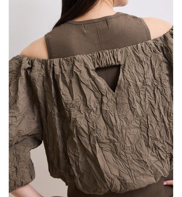 ADAM ET ROPE'「【WEB限定】ニットタンクセットクロップドプルオーバー」|その他|