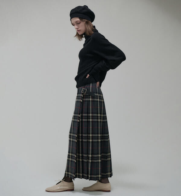ONEIL OF DUBLIN「O'NEIL OF DUBLIN | ウーステッドウール ロングキルトスカート WOMEN」|スカート|