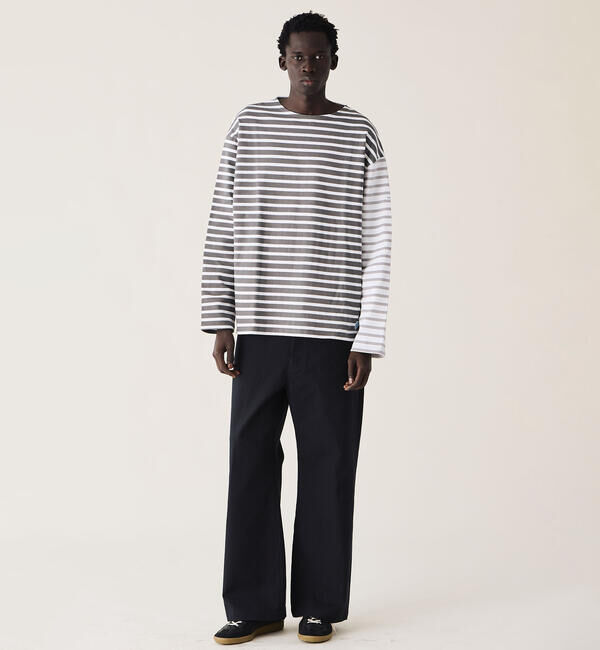 ORCIVAL「ORCIVAL | ハーレクイン コットンロード クルーネック フレンチバスクTシャツ MEN」|Tシャツ・カットソー|