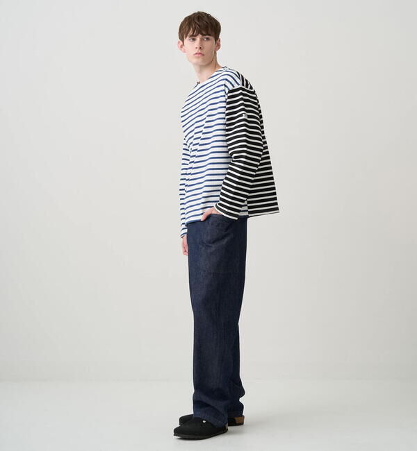 ORCIVAL「ORCIVAL | ハーレクイン コットンロード クルーネック フレンチバスクTシャツ MEN」|Tシャツ・カットソー|