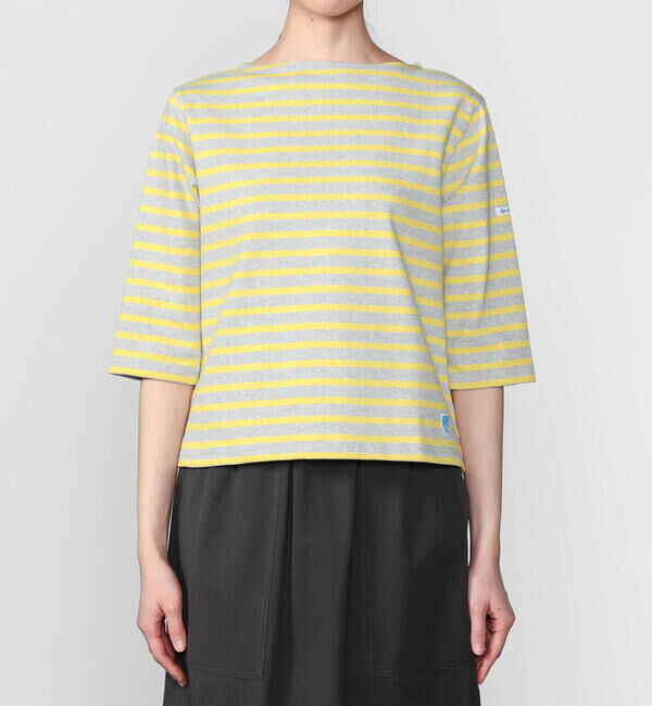 ORCIVAL「ORCIVAL | コットンロード ショートスリーブ ボートネックバスクシャツ WOMEN」|Tシャツ・カットソー|