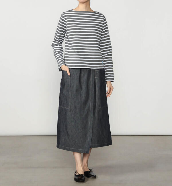 ORCIVAL「ORCIVAL | コットンロード ボートネック クロップドバスクTシャツ WOMEN」|Tシャツ・カットソー|