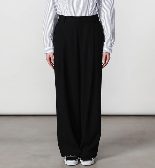 GYMPHLEX「Gymphlex | タック ワイドイージーパンツ WOMEN」|チノ|