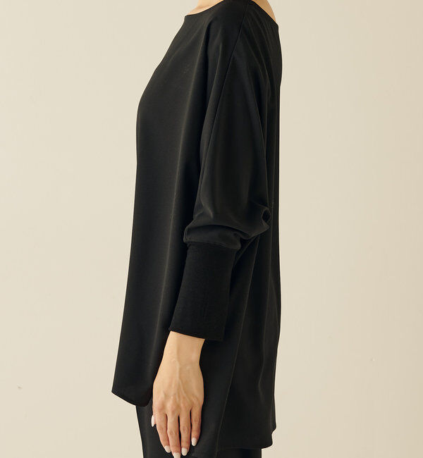  「《高機能/オールシーズン着られる》ジャージ袖リブブラウス」|シャツ・ブラウス|