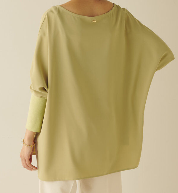  「《高機能/オールシーズン着られる》ジャージ袖リブブラウス」|シャツ・ブラウス|