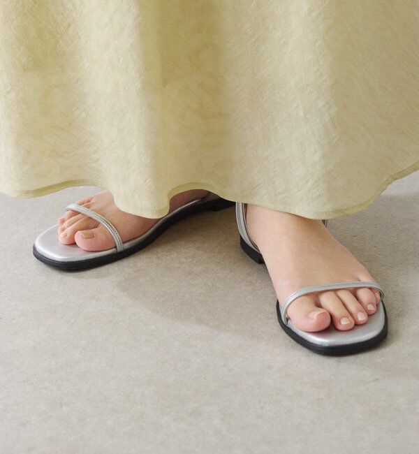  「【PAPILLONNER/パピヨネ】フラットスクエアサンダル」|その他|