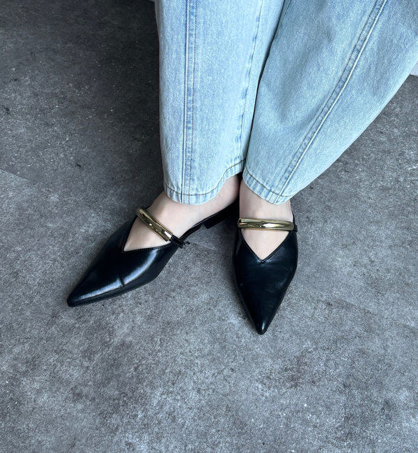  「GOLDモチーフミュール」|サンダル|