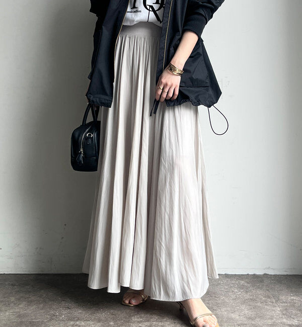  「ウエストリブギャザースカート」|スカート|