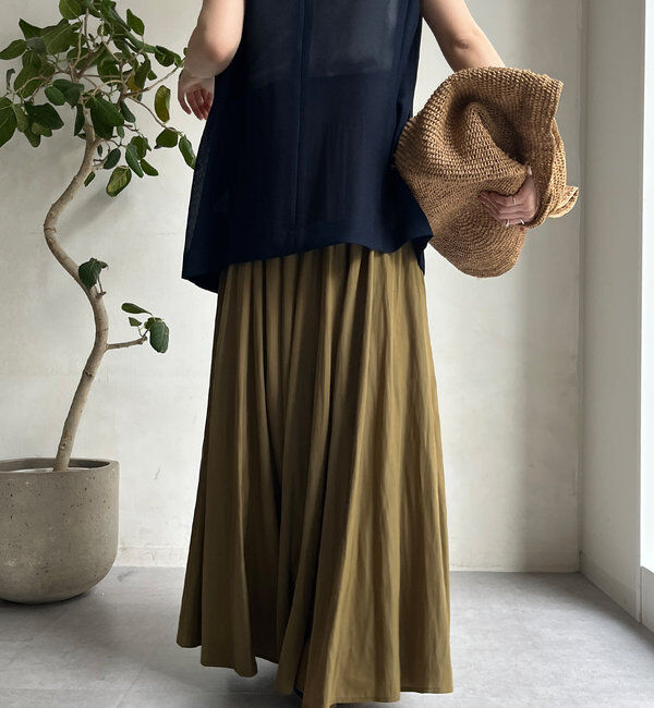  「ウエストリブギャザースカート」|スカート|