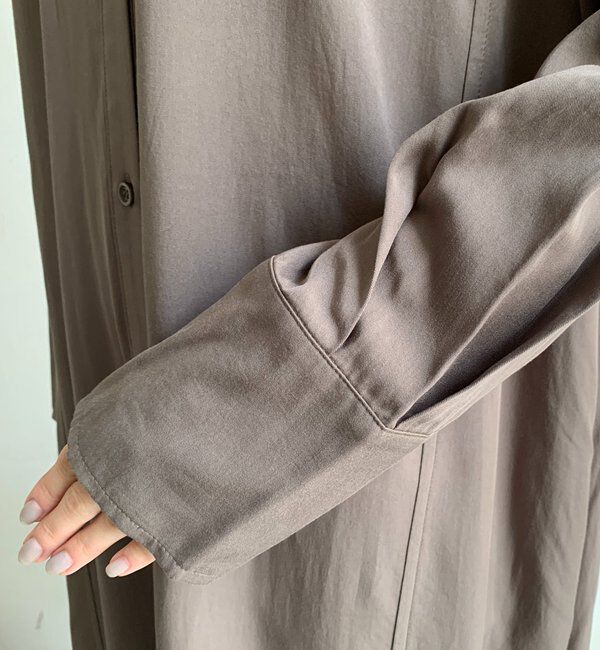  「リヨセルツイルロングシャツワンピース」|ワンピース|