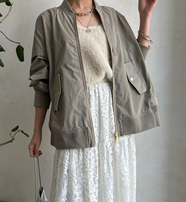  「ピグメントダイMA1」|ブルゾン・スタジャン|ベージュ