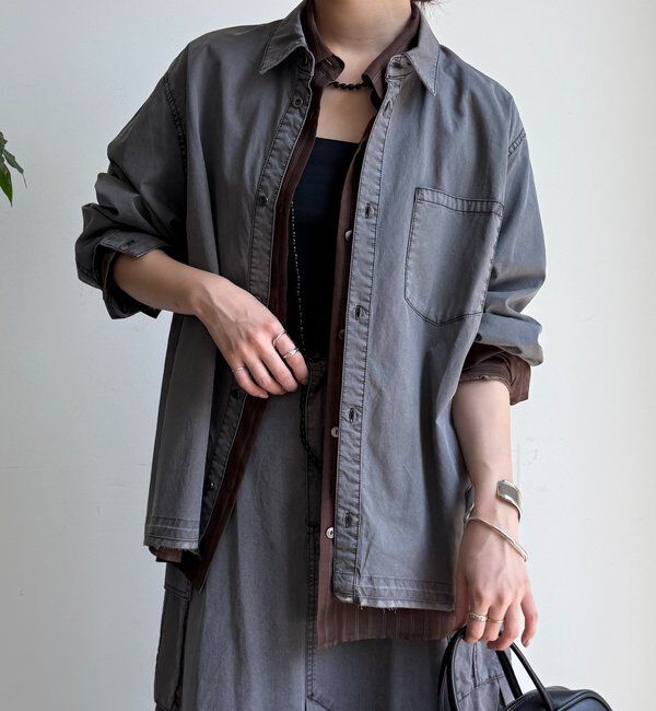  「リヨセルピグメントビッグシャツ」|シャツ・ブラウス|