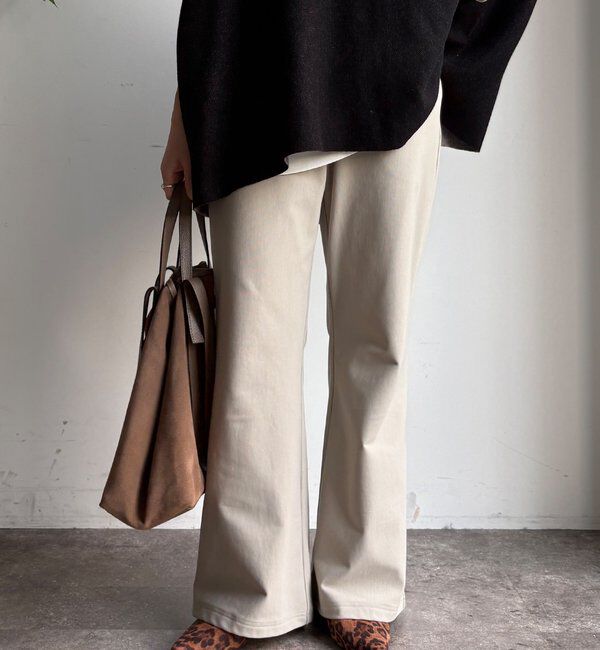  「裏起毛セミフレアイージーパンツ」|チノ|