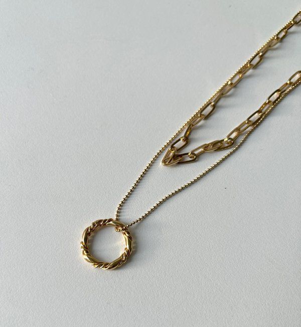  「デザインチェーンレイヤードネックレス」|ネックレス|