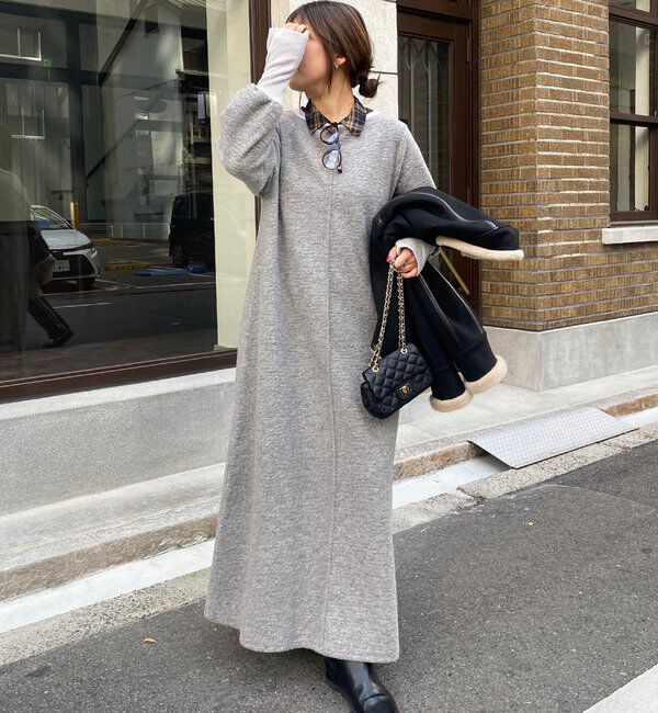  「【インフルエンサー SAKURA企画】イタリアンエアリーワンピース」|ワンピース|グレー