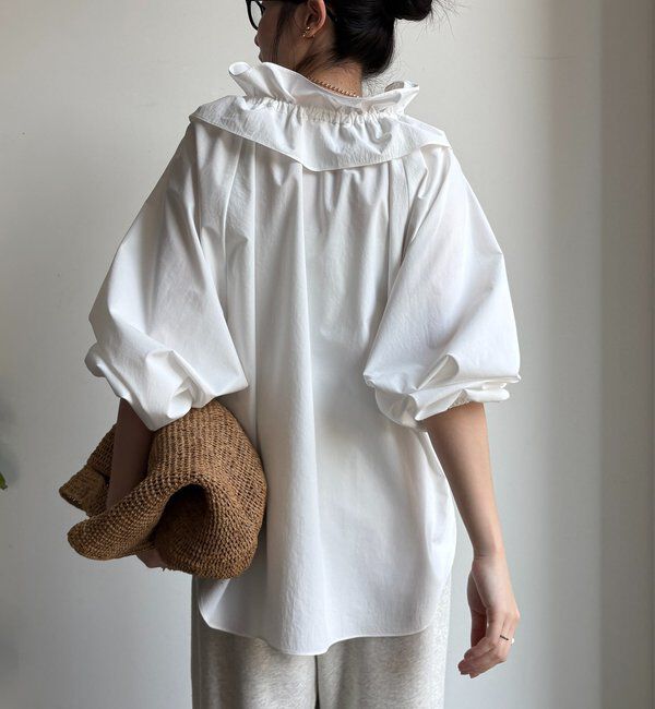  「ダブルフリルカラーブラウス」|シャツ・ブラウス|