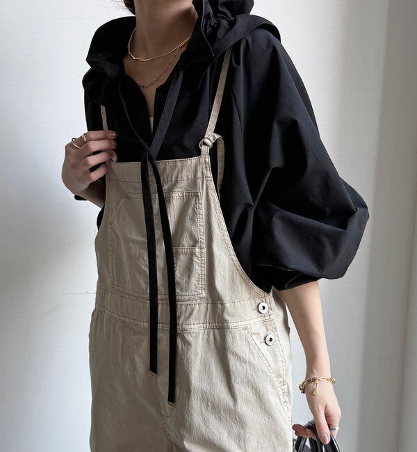  「ダブルフリルカラーブラウス」|シャツ・ブラウス|ブラック