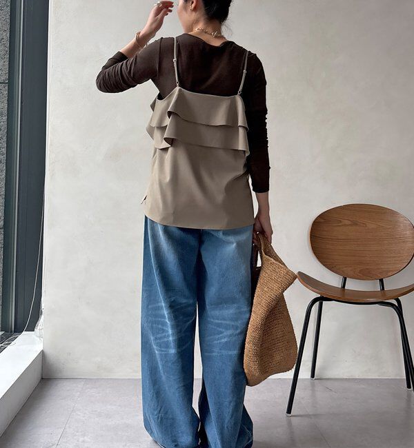  「【セットアップ可能】ドライタッチフリルキャミ」|シャツ・ブラウス|