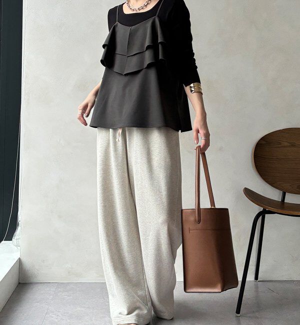  「【セットアップ可能】ドライタッチフリルキャミ」|シャツ・ブラウス|