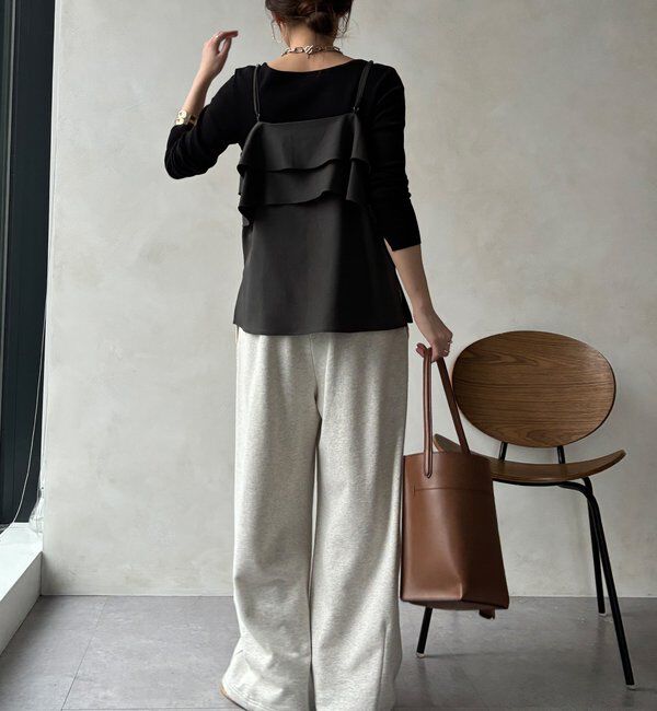  「【セットアップ可能】ドライタッチフリルキャミ」|シャツ・ブラウス|