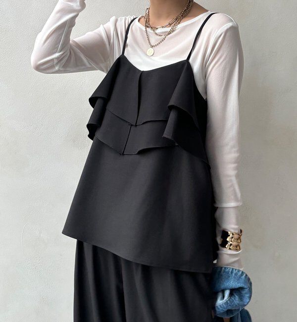  「【セットアップ可能】ドライタッチフリルキャミ」|シャツ・ブラウス|