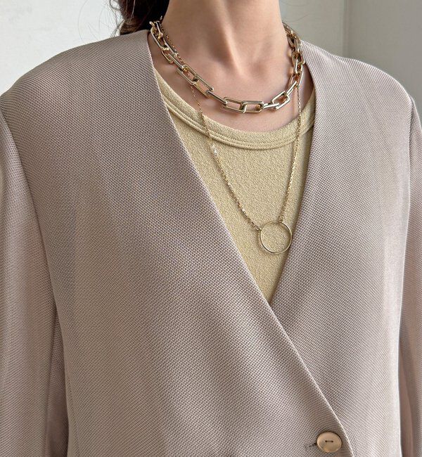  「メッシュノーカラーバックリボンジャケット」|テーラードジャケット|