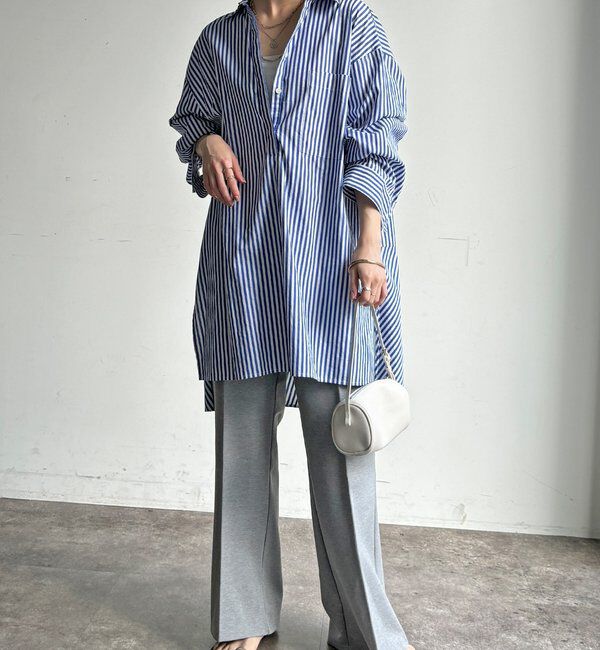  「センタープレスセミフレアパンツ」|チノ|