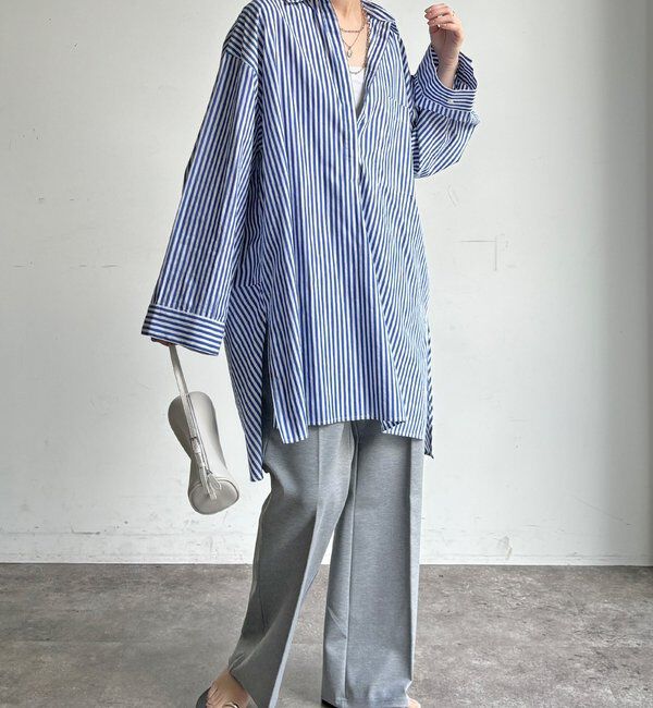  「センタープレスセミフレアパンツ」|チノ|