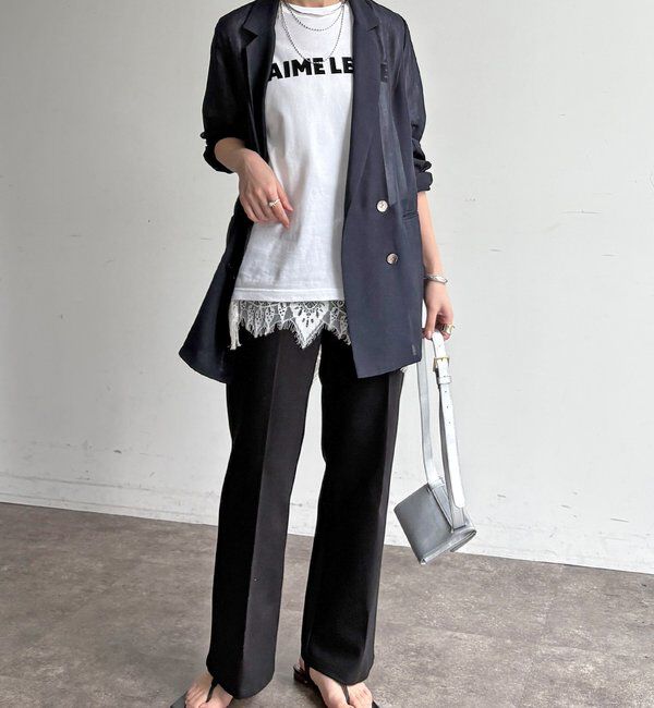  「センタープレスセミフレアパンツ」|チノ|