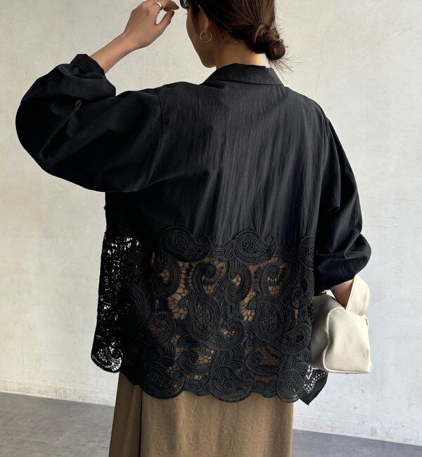  「ケミカルレース切替シャツ」|シャツ・ブラウス|