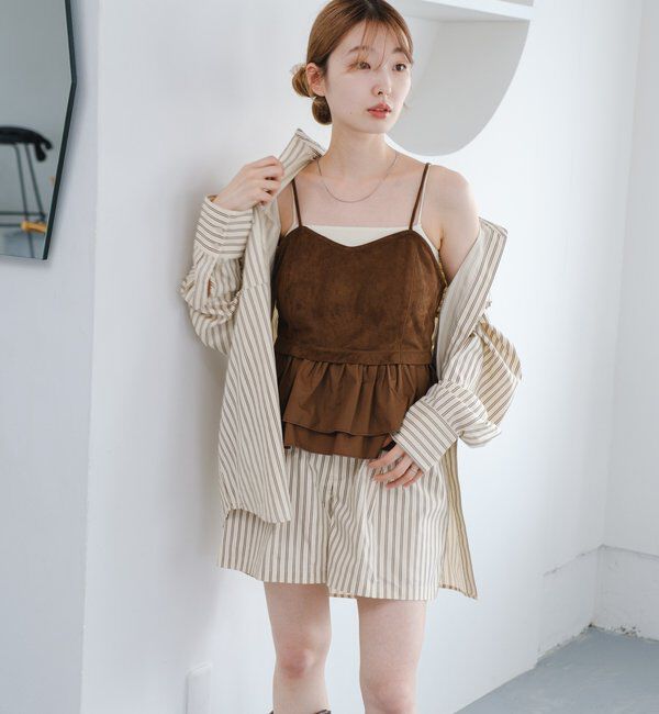  「【セットアップ対応】ストライプシャツ」|シャツ・ブラウス|