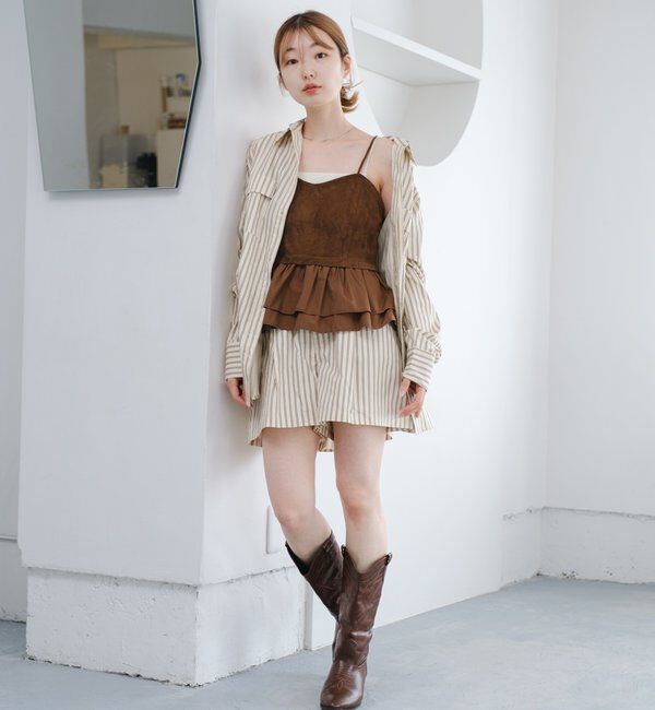  「【セットアップ対応】ストライプシャツ」|シャツ・ブラウス|