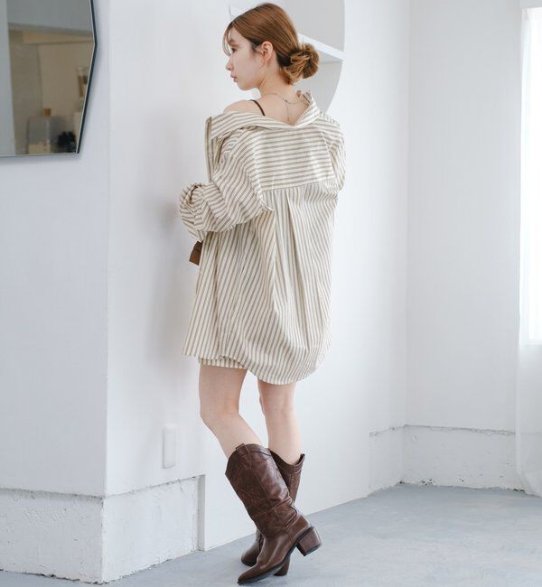  「【セットアップ対応】ストライプシャツ」|シャツ・ブラウス|