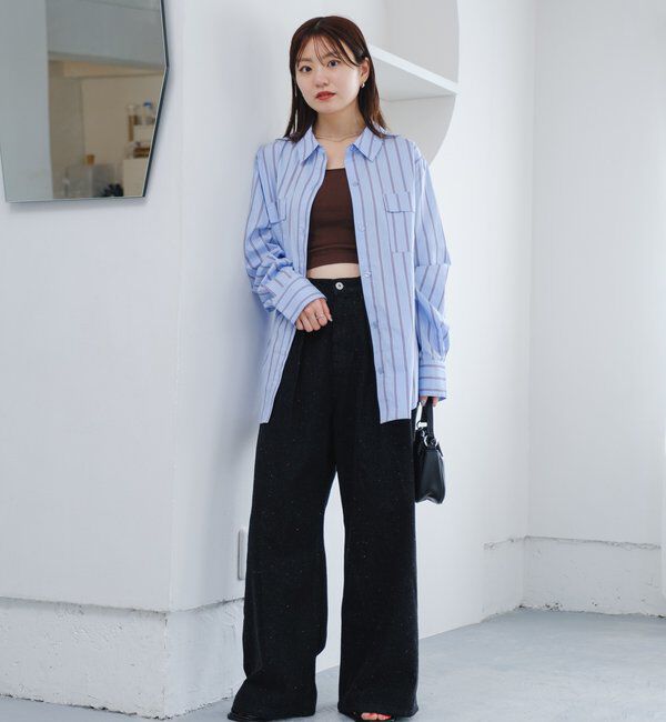  「【セットアップ対応】ストライプシャツ」|シャツ・ブラウス|