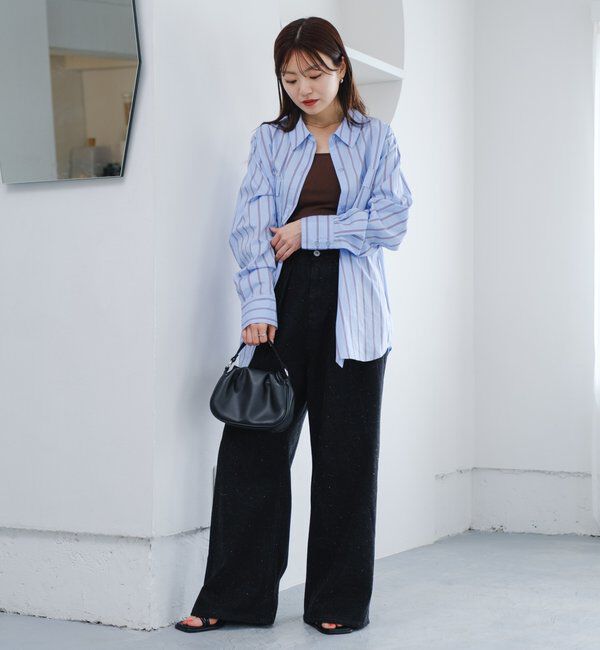  「【セットアップ対応】ストライプシャツ」|シャツ・ブラウス|