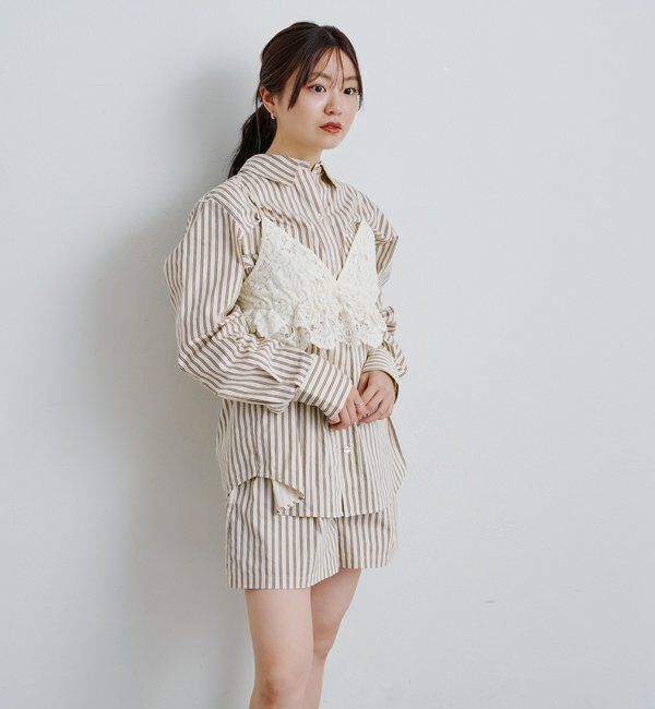  「【セットアップ対応】ストライプシャツ」|シャツ・ブラウス|