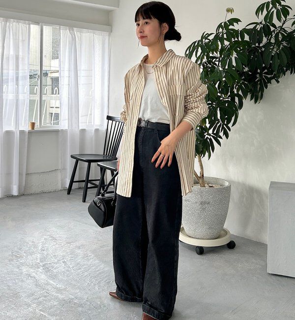  「【セットアップ対応】ストライプシャツ」|シャツ・ブラウス|