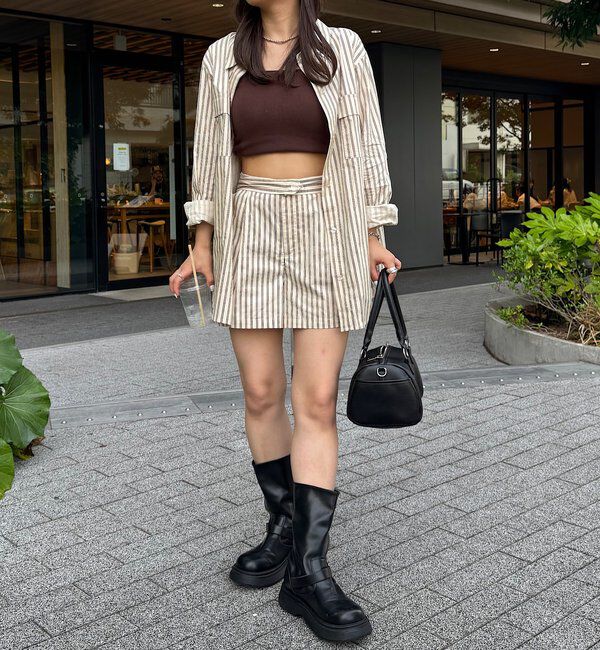  「【セットアップ対応】ストライプシャツ」|シャツ・ブラウス|