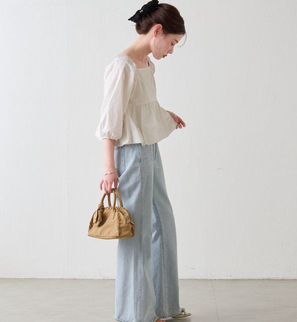  「【花柄&無地】フラワーバルーンブラウス」|シャツ・ブラウス|