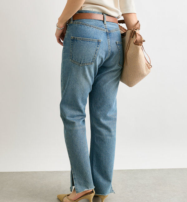  「【全骨格美脚見え！】slit DENIM」|デニム|
